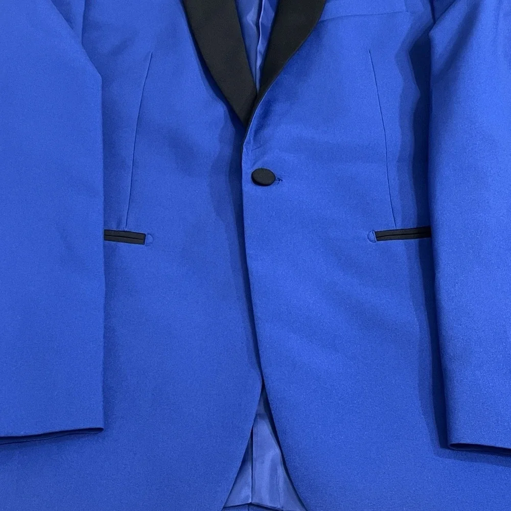 Braveman‎ Blazer Jacket Double Vent Sport Coat Blue Black Men Size 38R Pre-Owned